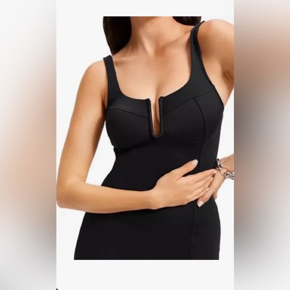 Good American NWT Scuba Corset midi dress - Picture 2 of 7